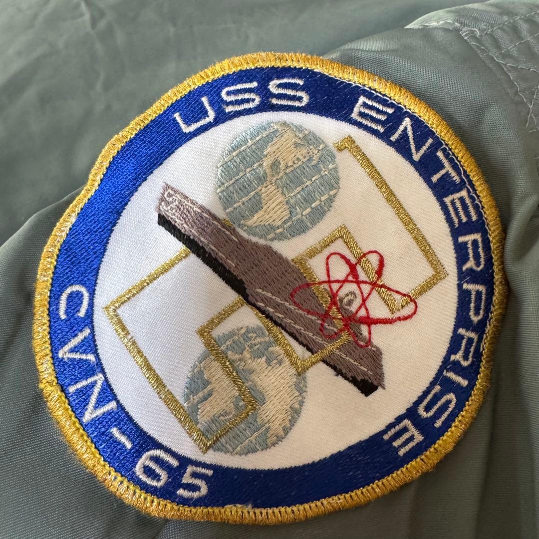 MA-1 MA1 フライトジャケット　グリーン　ワッペン　Tomcat