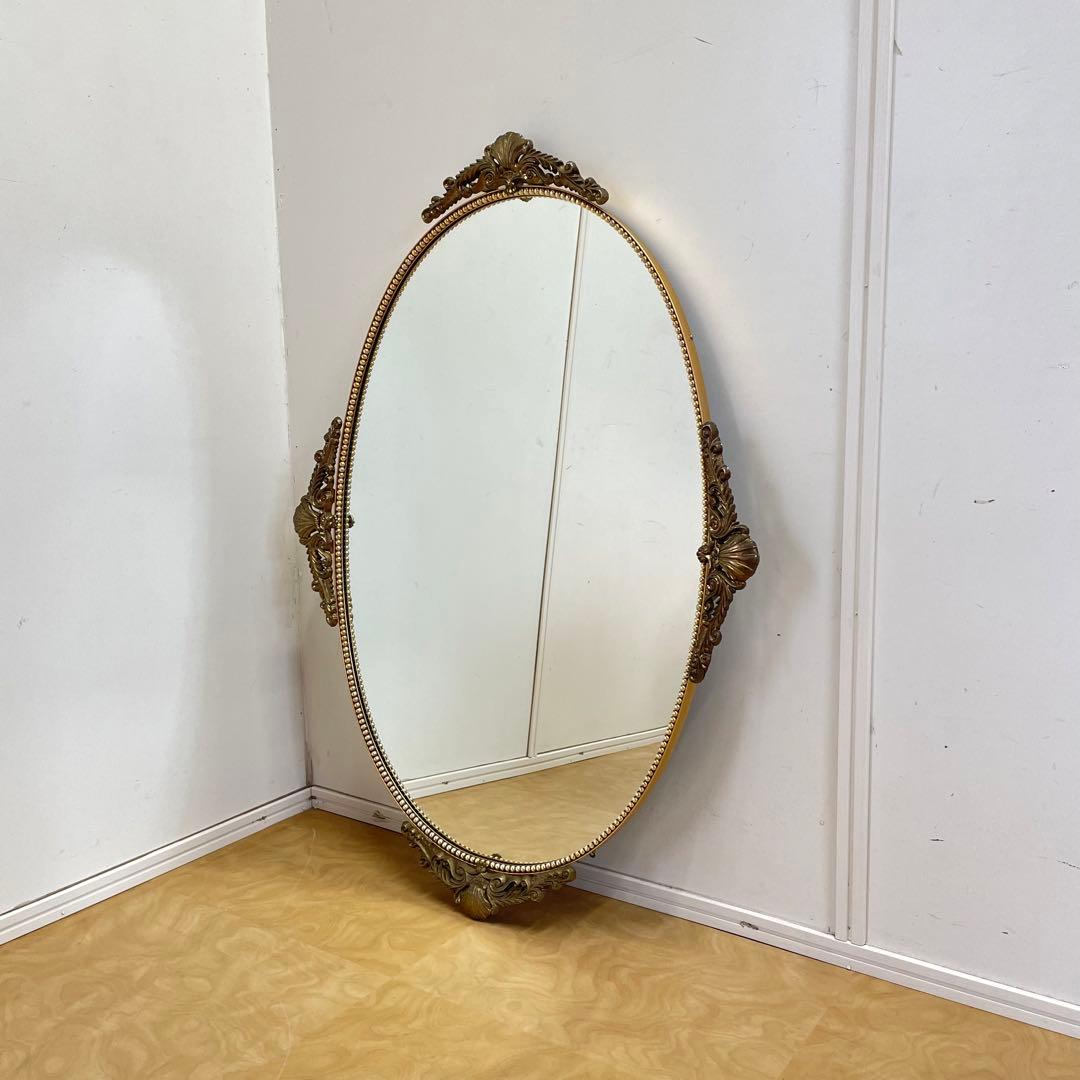 ビンテージ ミラー① 鏡 アンティーク調 ウォールミラー 壁掛け 大型 美容室