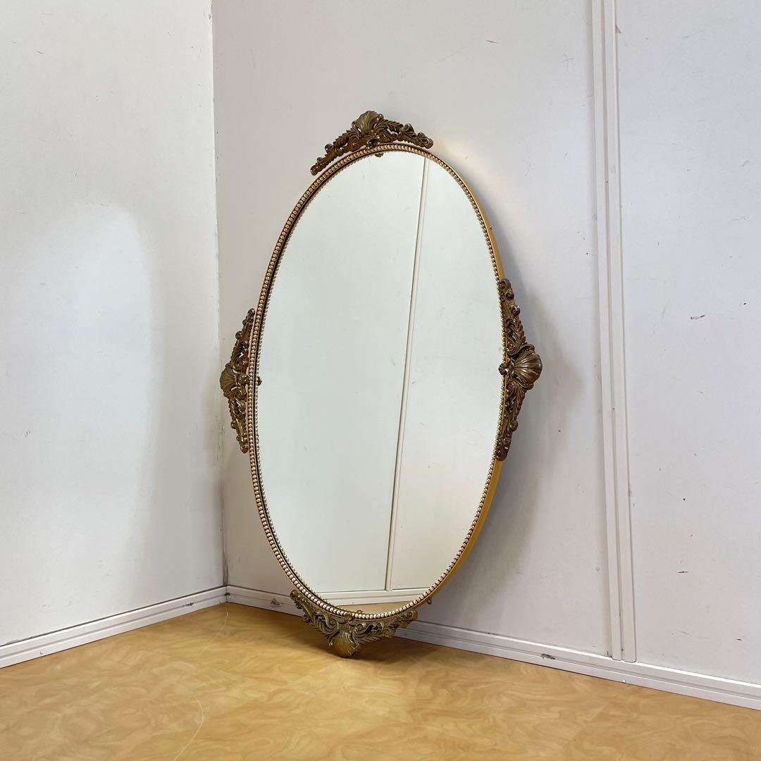 ビンテージ ミラー① 鏡 アンティーク調 ウォールミラー 壁掛け 大型 美容室