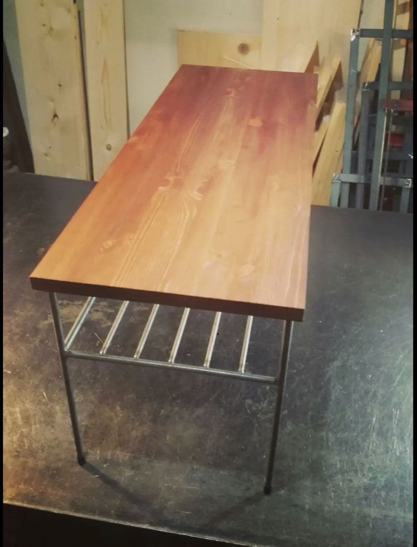 アイアン家具　男前テーブル　無骨　オーダーメイド　インダストリアル　カフェラック