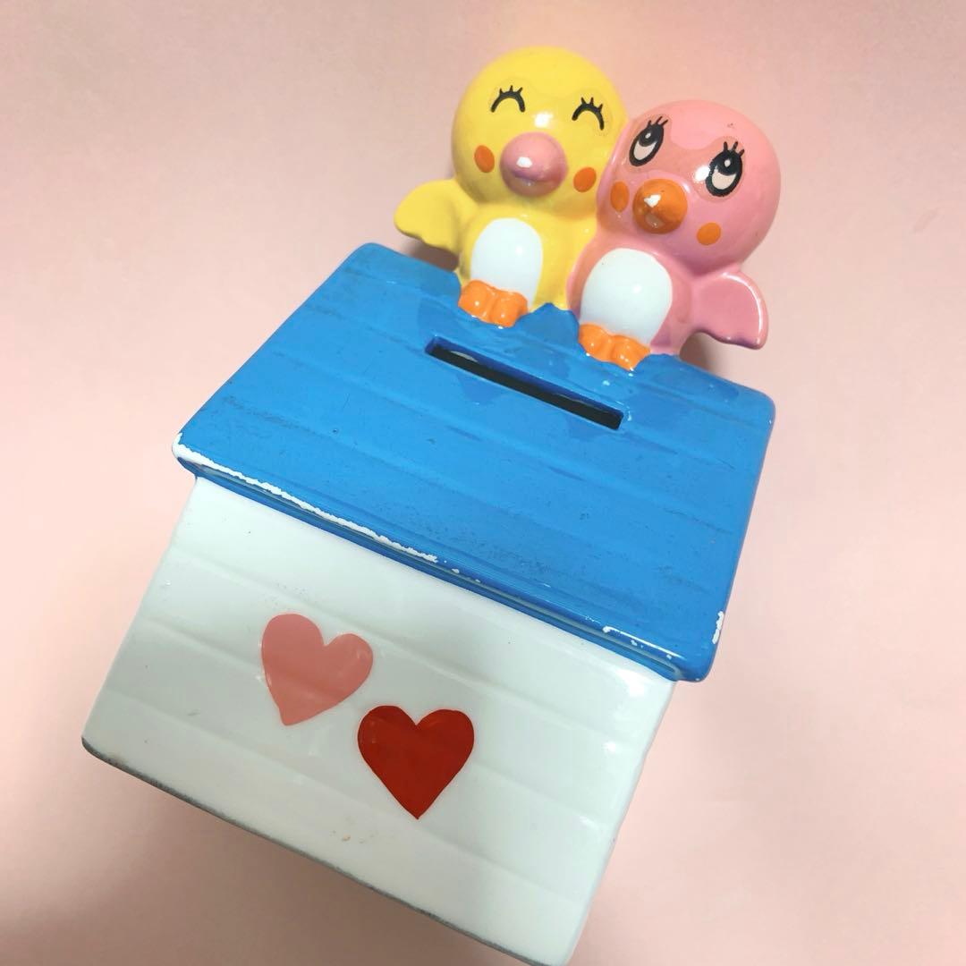 内藤ルネ　ラブリーバード貯金箱　鳥　陶器　家　激レア　昭和レトロ　当時物