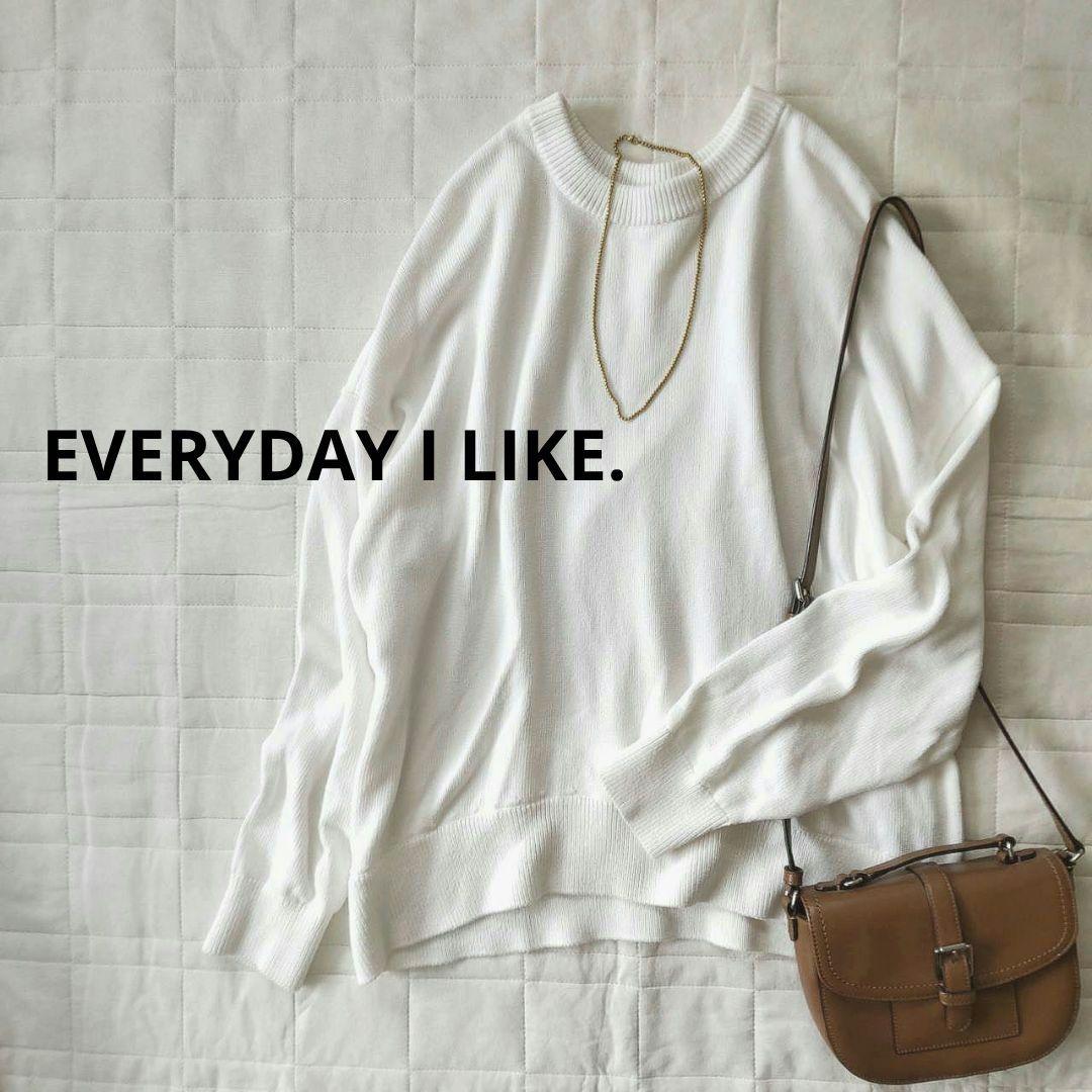 美品✨25SS EVERYDAY I LIKE. ベーシックニット コットン 白