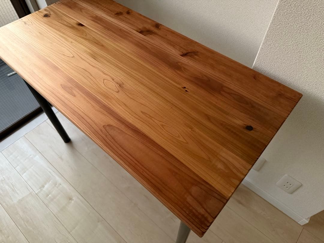 ハンドメイド 未使用 無垢材のデスク ライトブラウン100×50cm
