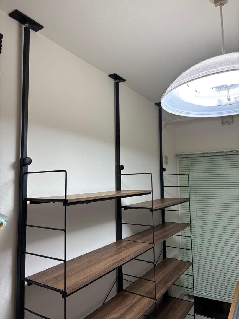 【ニトリ】突っ張り壁面収納Nポルダ(幅80cm ミドルブラウン)