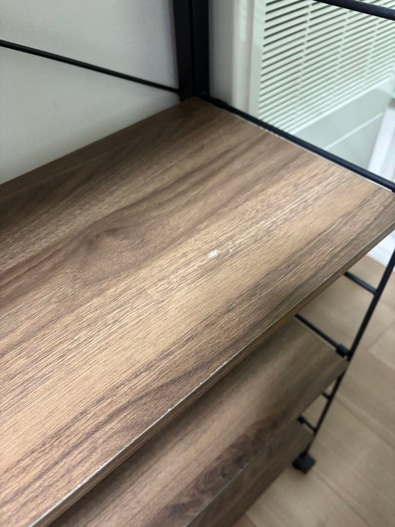 【ニトリ】突っ張り壁面収納Nポルダ(幅80cm ミドルブラウン)