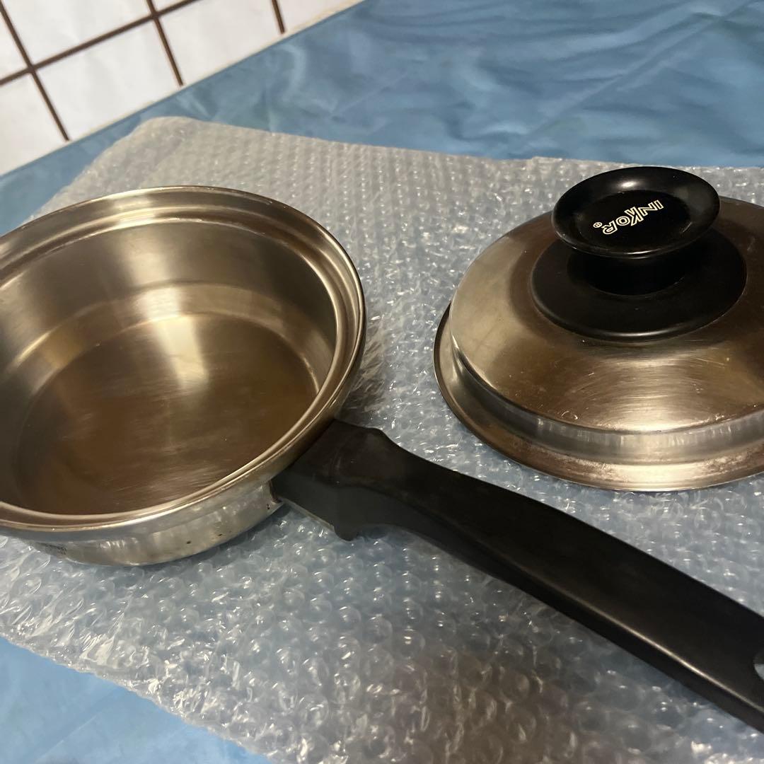 ステンレス製片手鍋 蓋付き　ウィスコ