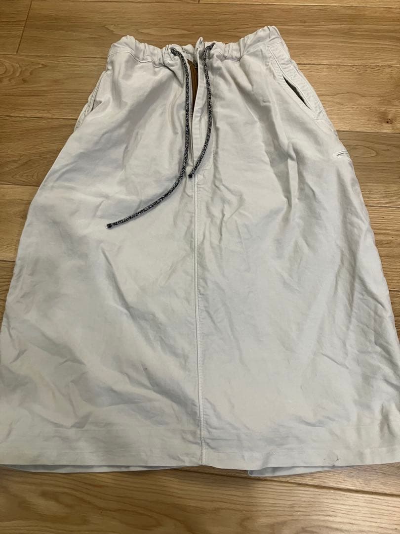 コットン100% ホワイトロングスカート　45r