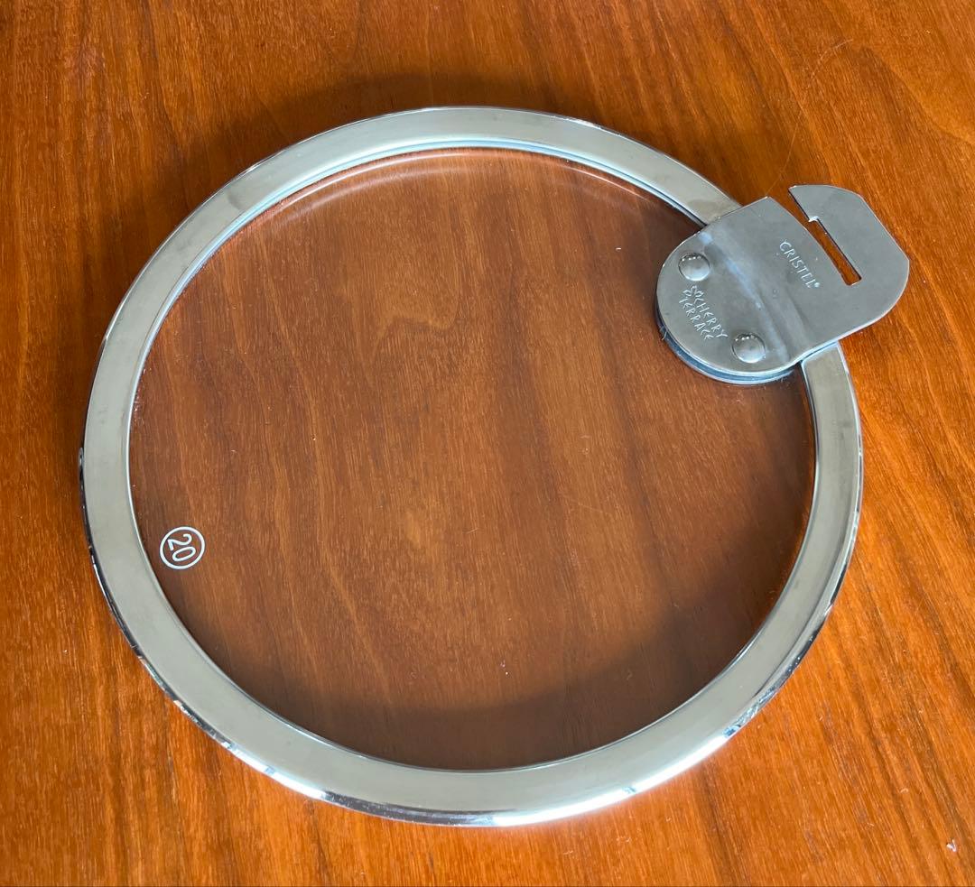 CRISTEL クリステル Ｌシリーズ鍋＆フラットガラス蓋　20センチ　中古