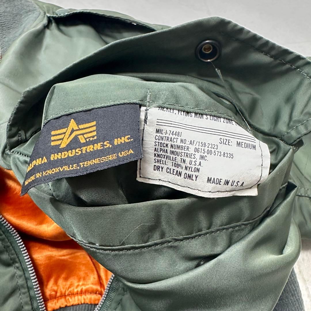 90s USA製【ALPHA】L-2B MA-1 フライトジャケット IDEAL