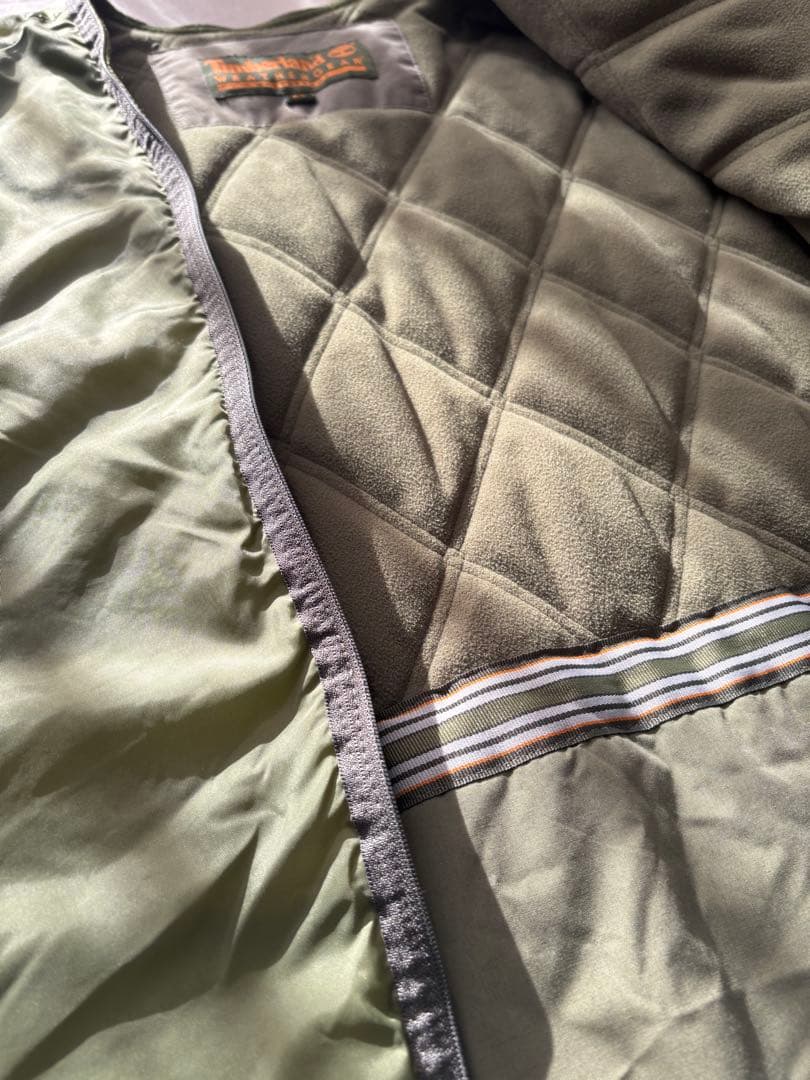 美品 00s Timberland ライナー付 襟レザー ハンティングジャケット