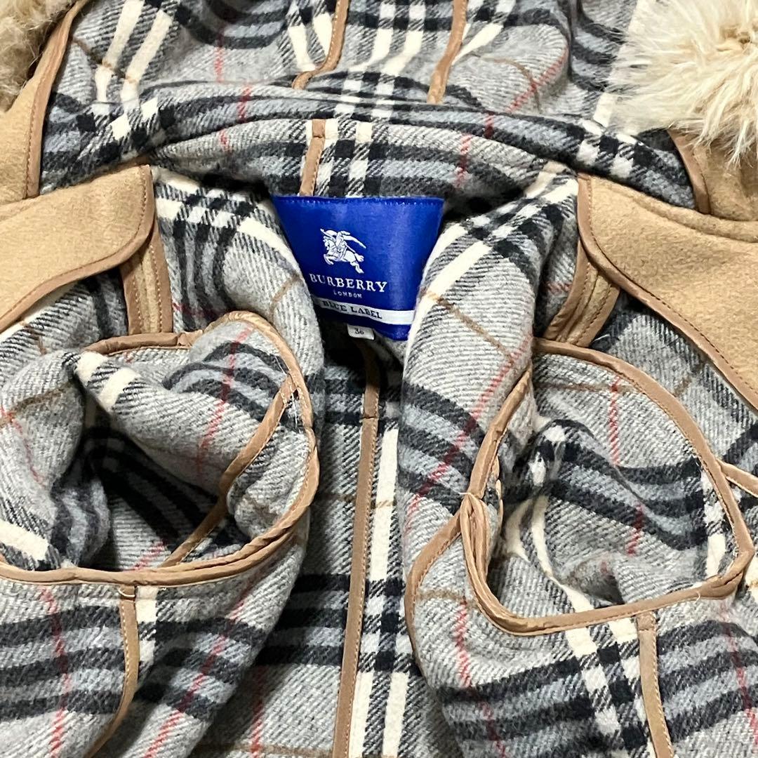 BURBERRY BLUE LABEL ダッフル コート 36 ノバチェック