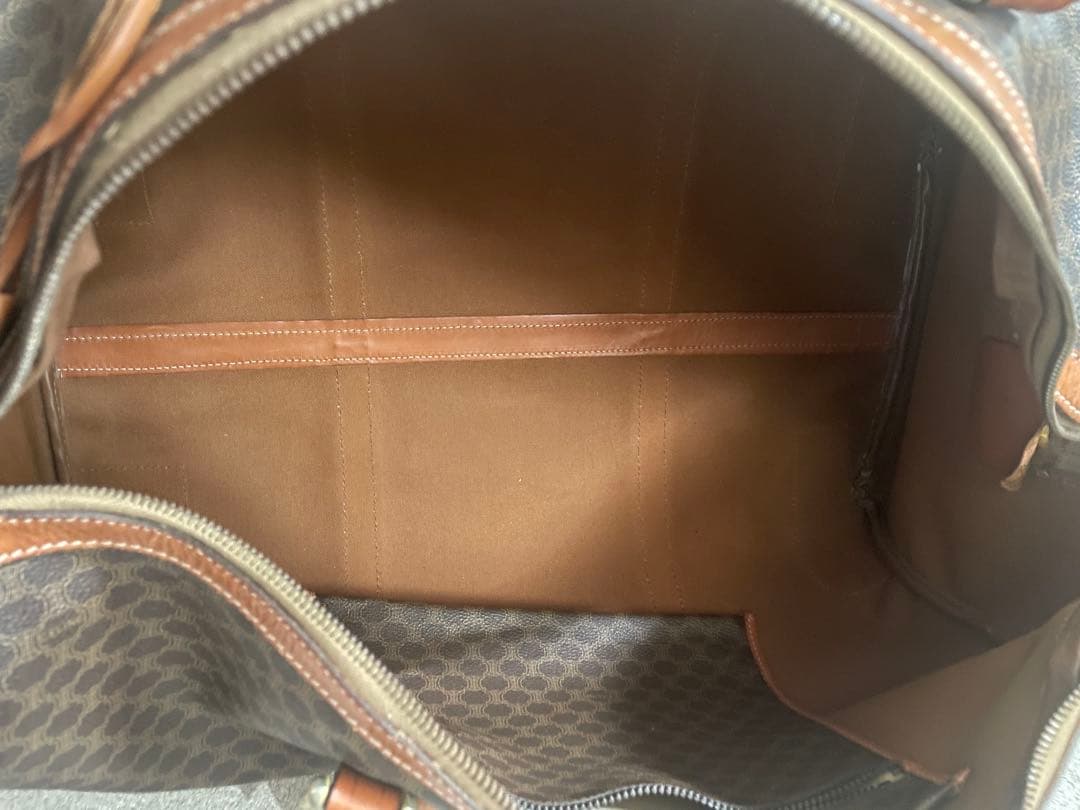CELINE ブラウンレザーダッフルバッグ