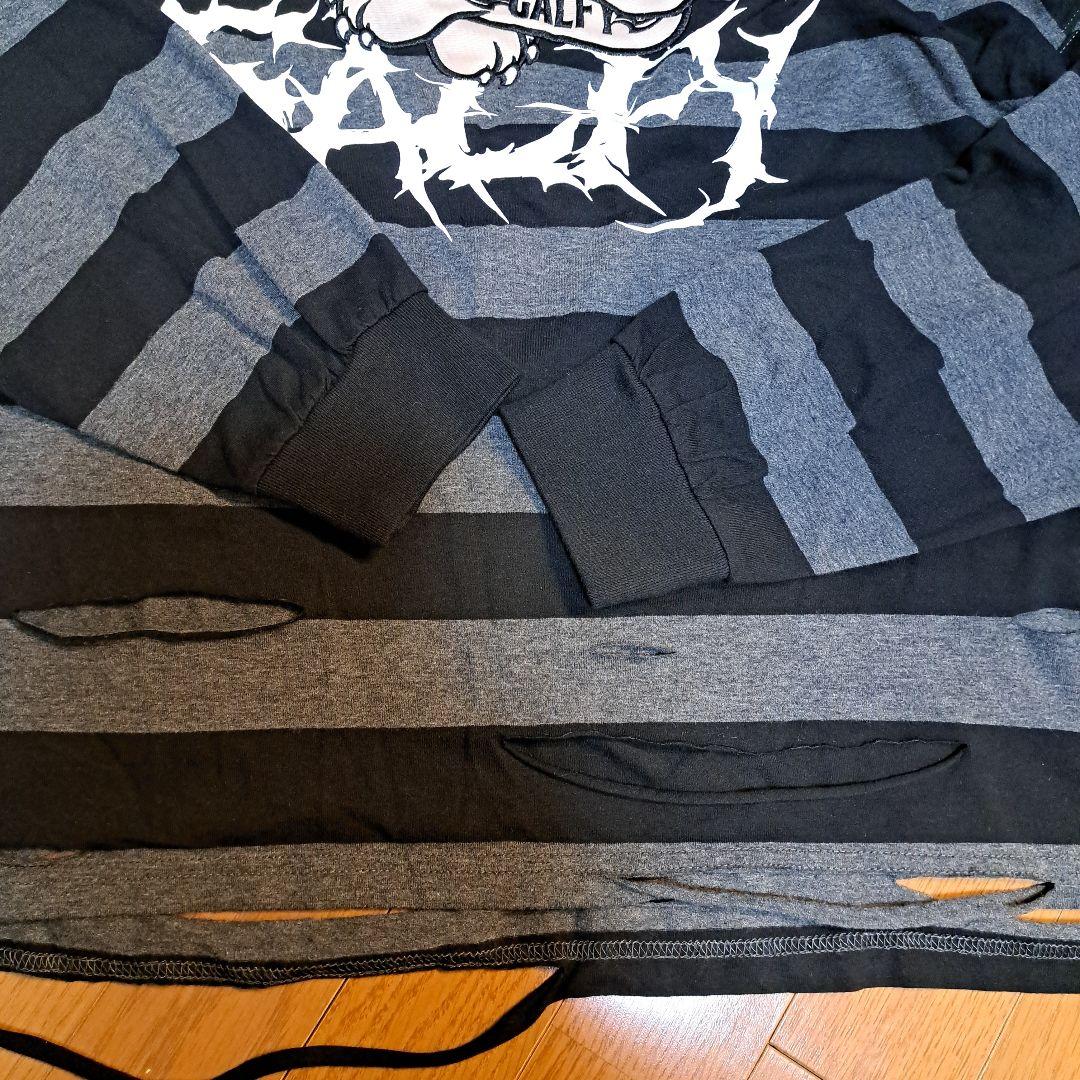 【新品】ガルフィー ビリビリボーダーロンTEE ボーダー BLACK/GRAY