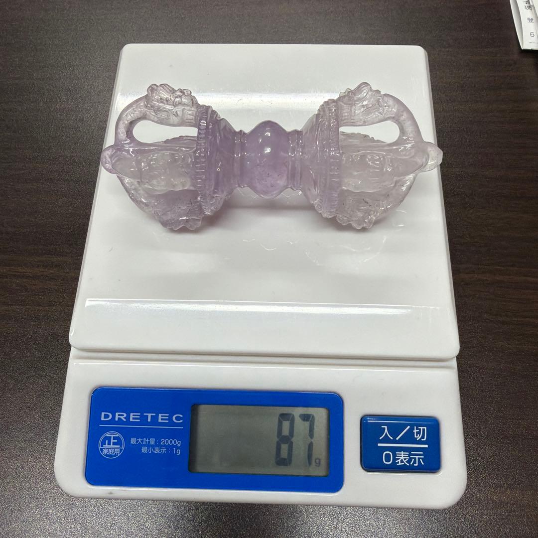 アメジストクリスタル ヴァジュラ置物 87g