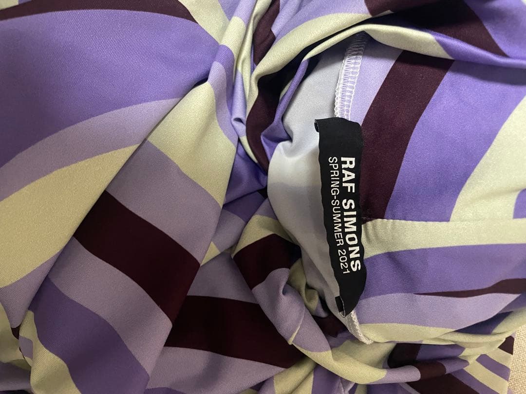 RAF SIMONS 21SS マーブル柄 タートルネック セカンドスキン