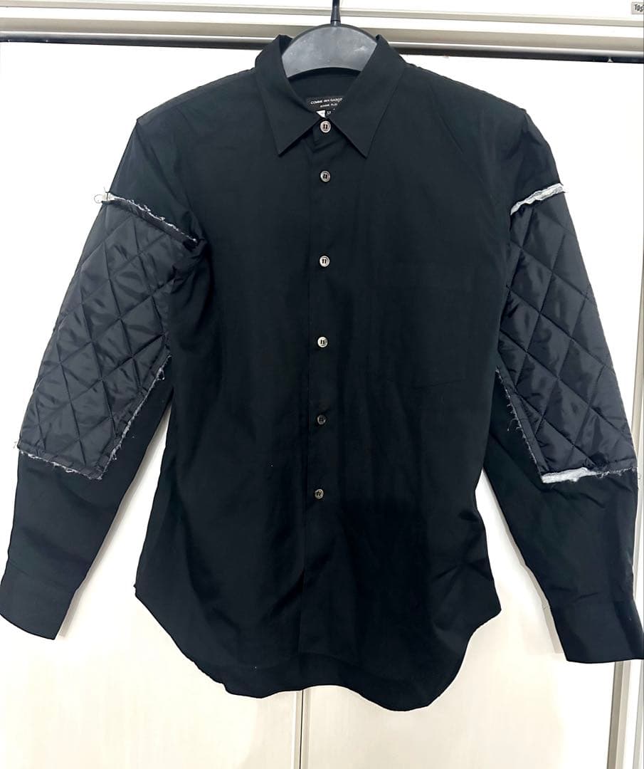 【コムデギャルソン オムプリュス】長袖シャツ/2018AW ホワイトショック期