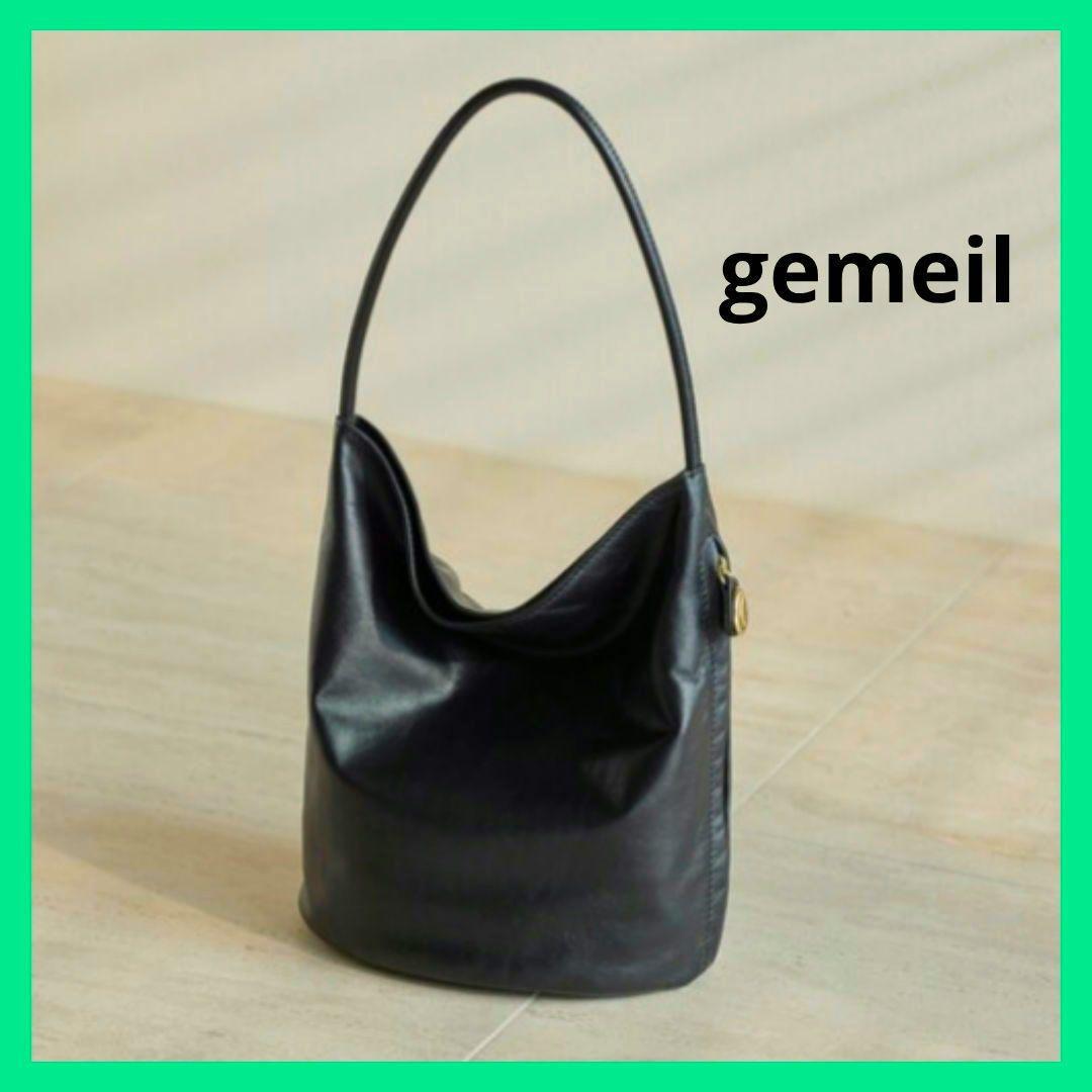 完売品　gemeil ジェムイル　バケットトート　　ショルダーバッグ　本革
