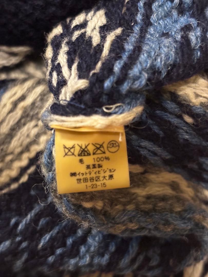 インバーアラン4Aフェアアイル柄カーディガン