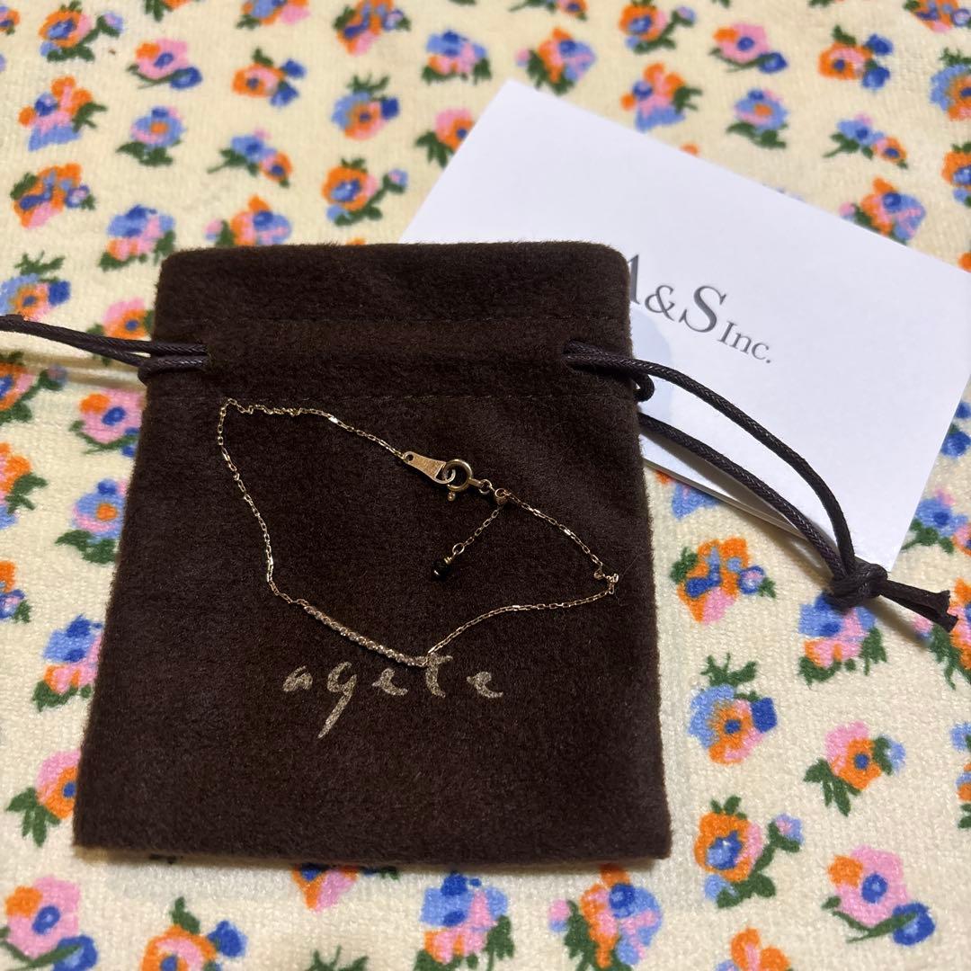 agete★K10アジャスター式ダイヤブレスレット★ノジェス、ete、sowi