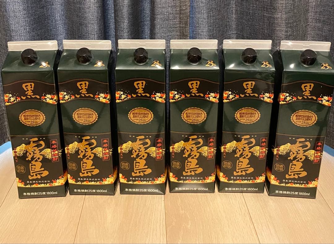 黒霧島 焼酎 1800ml 6本セット