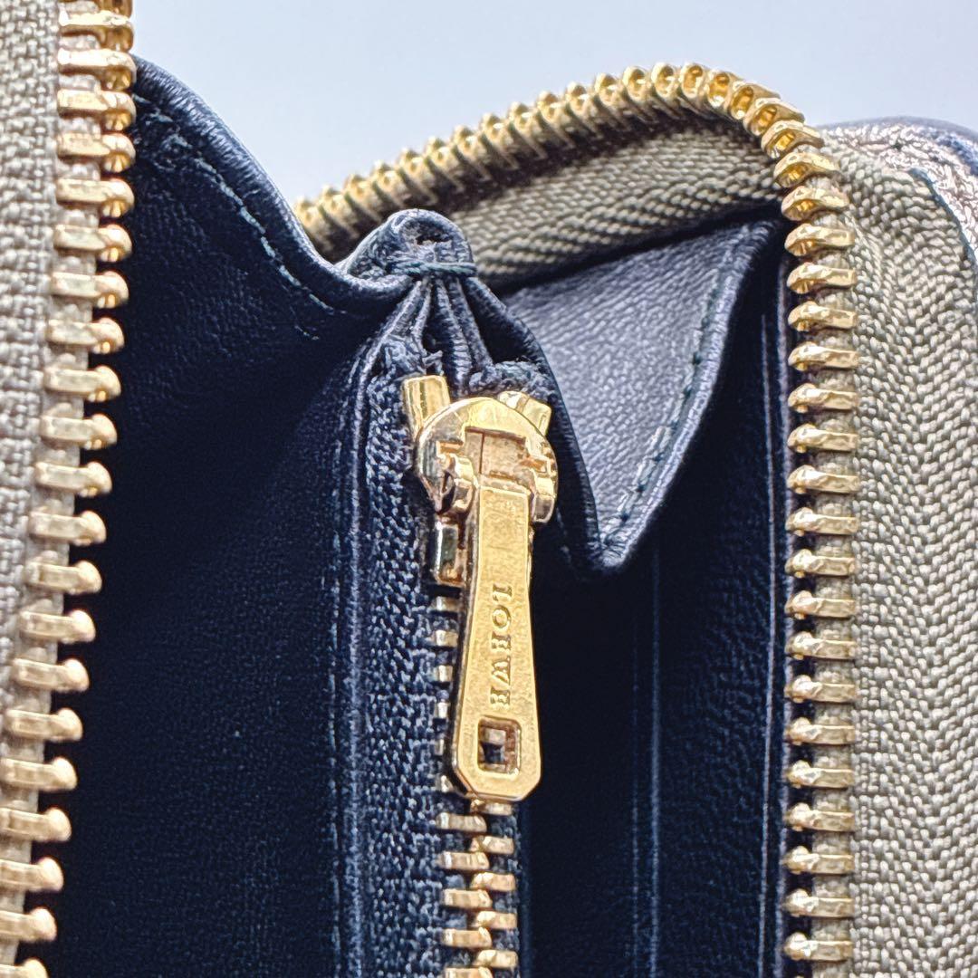 marché ⭐️ロエベ　長財布　ジップウォレット　メタリックレザー