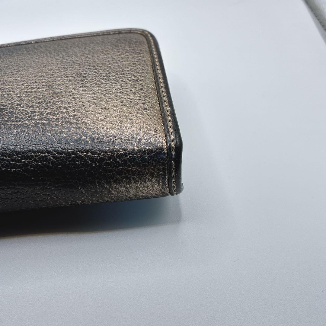 marché ⭐️ロエベ　長財布　ジップウォレット　メタリックレザー