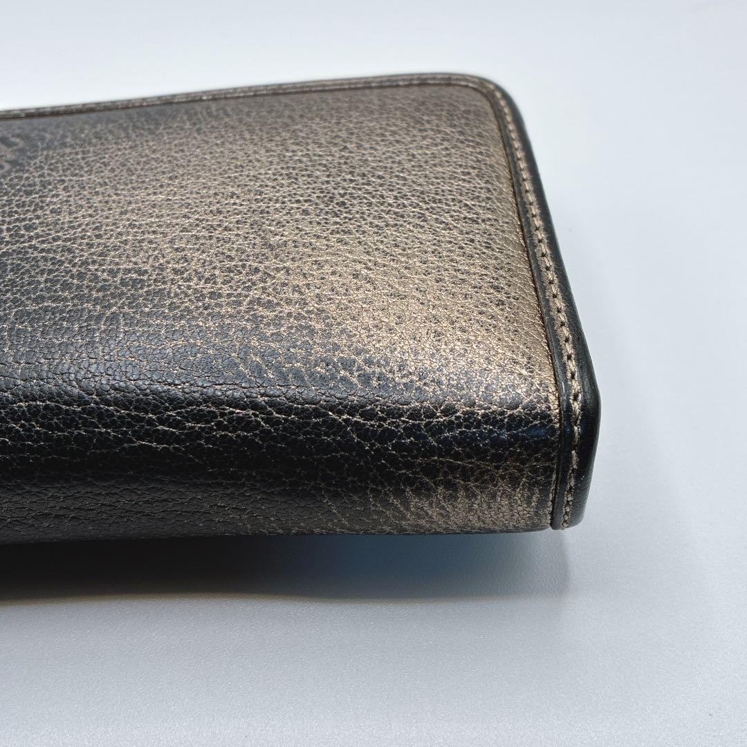 marché ⭐️ロエベ　長財布　ジップウォレット　メタリックレザー