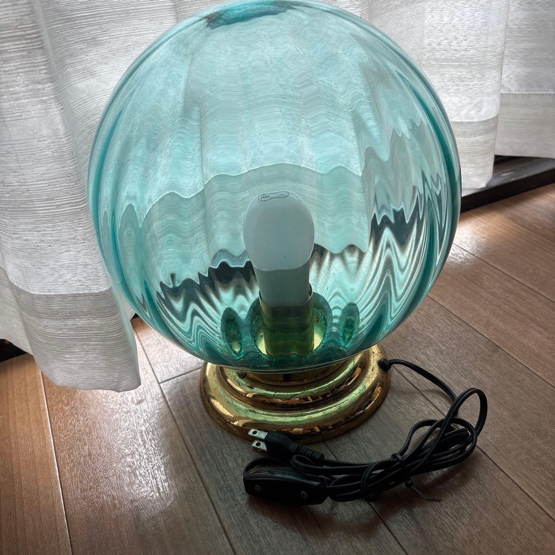 90s ガラスランプシェードスタンドライト