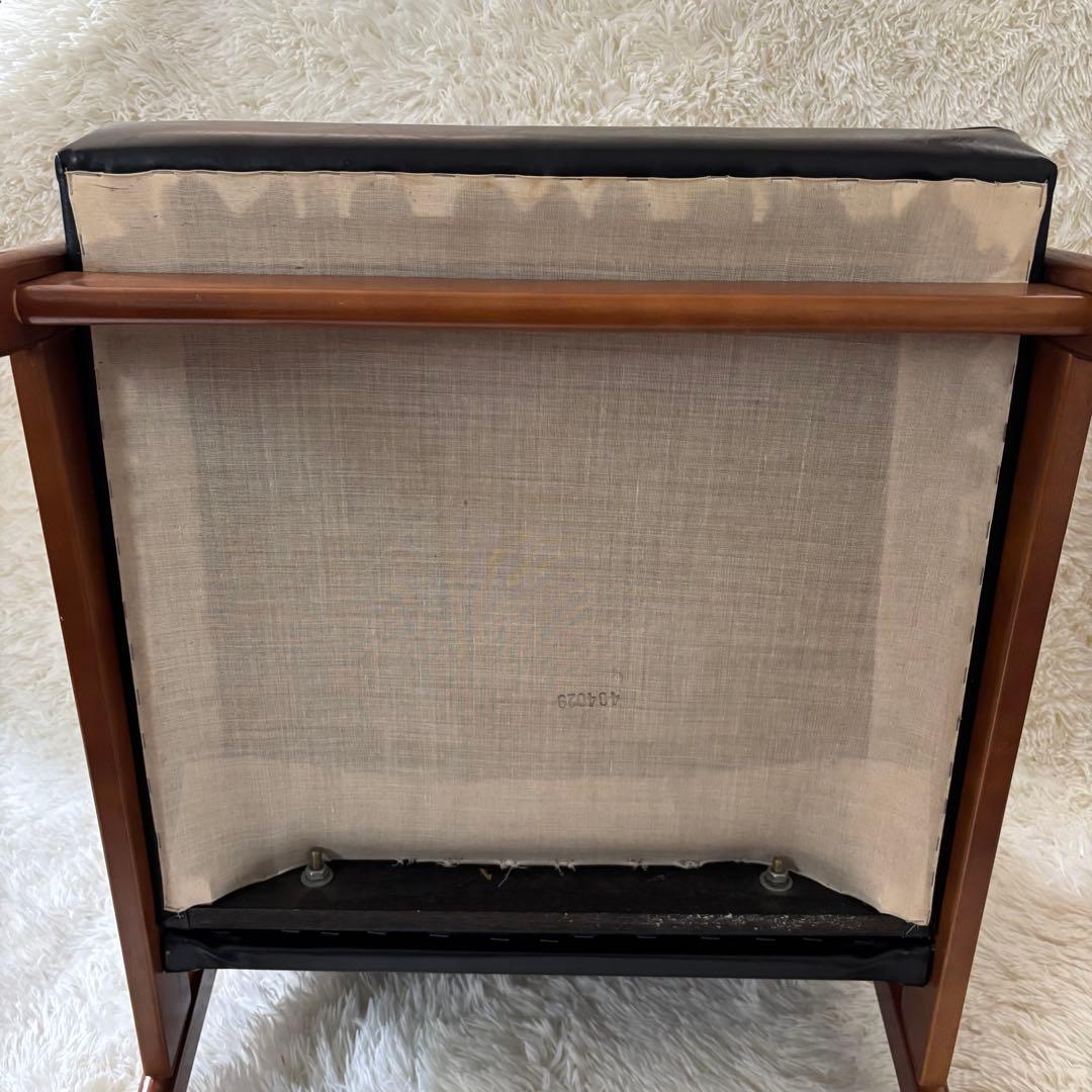 レア✨ カリモク 1シーター Kチェア レザー ブラック