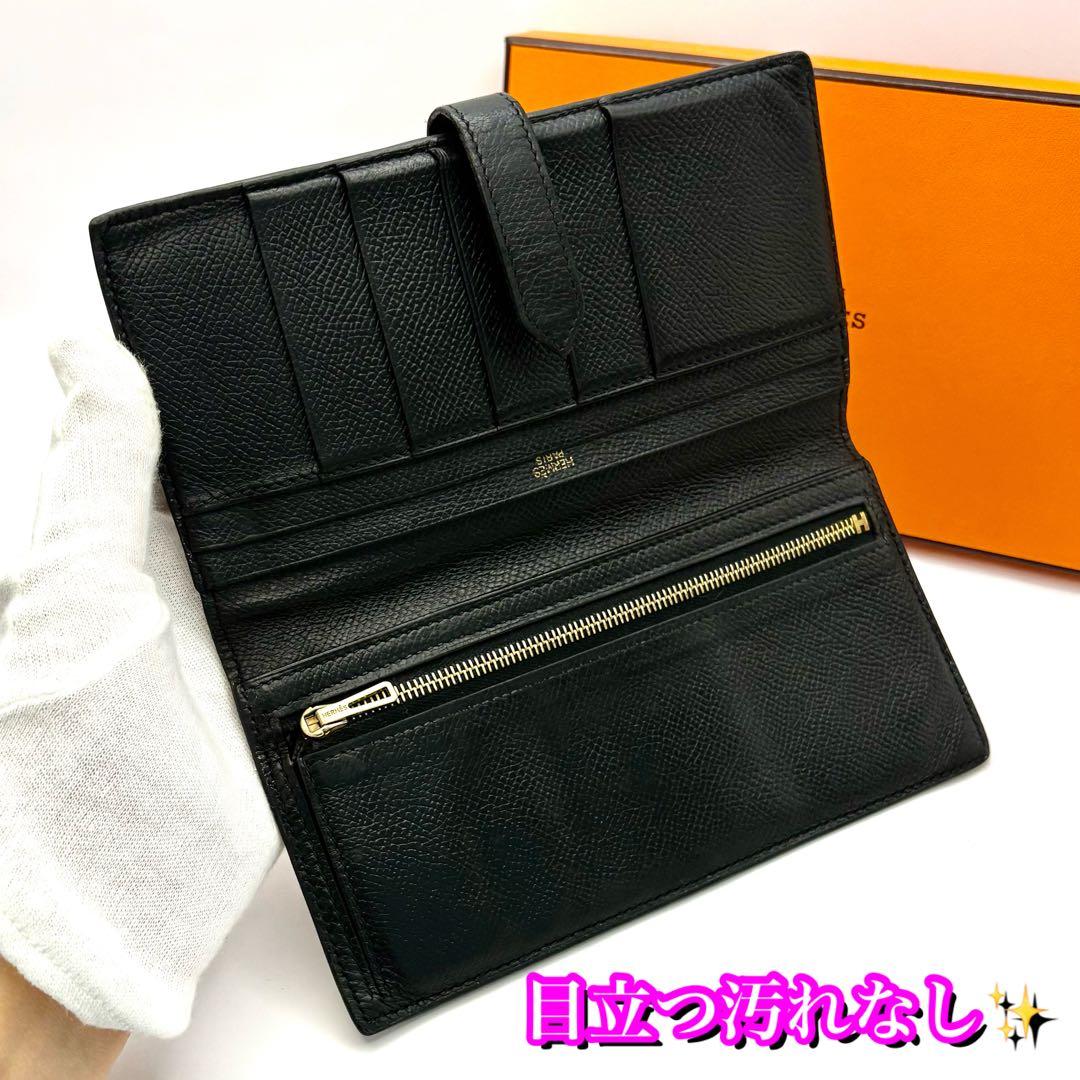 極美品✨大赤字の最終限界価格❣️エルメス　べアン　ブラック　ゴールド金具