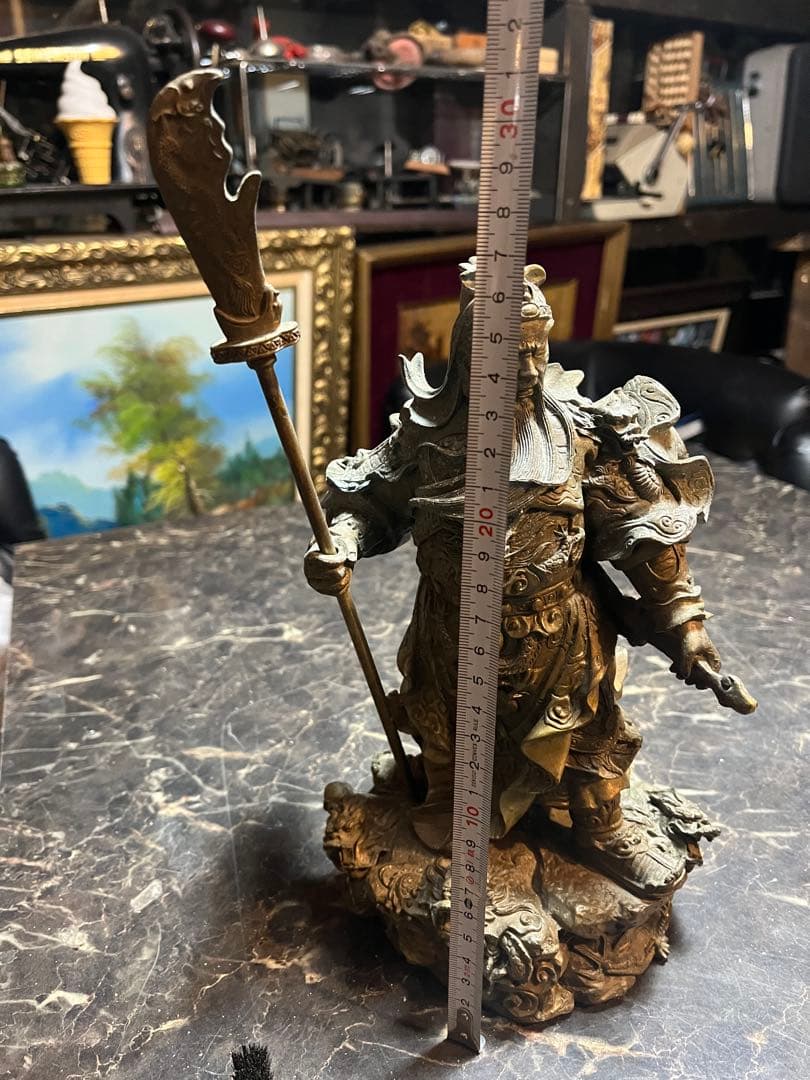 三国志、三国志銅像、三国志ブロンズ像、三国志関羽像、関羽武将像