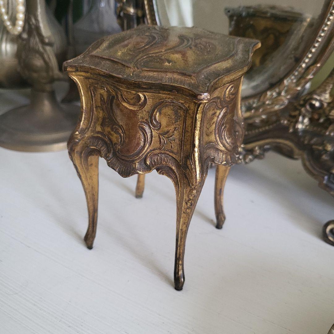 フランスアンティーク オルモル ジュエリーボックス 小物入れ ①