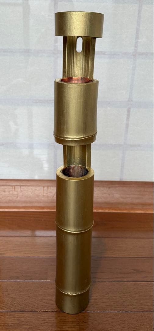 57 金塗りの竹の二重切り(獅子口)