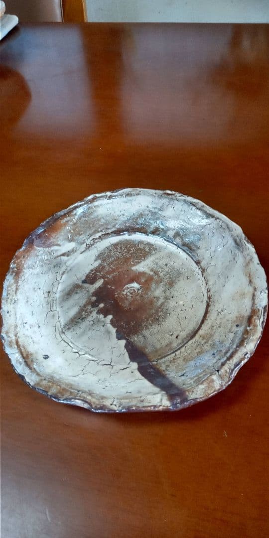 中川自然坊の粉引き大皿