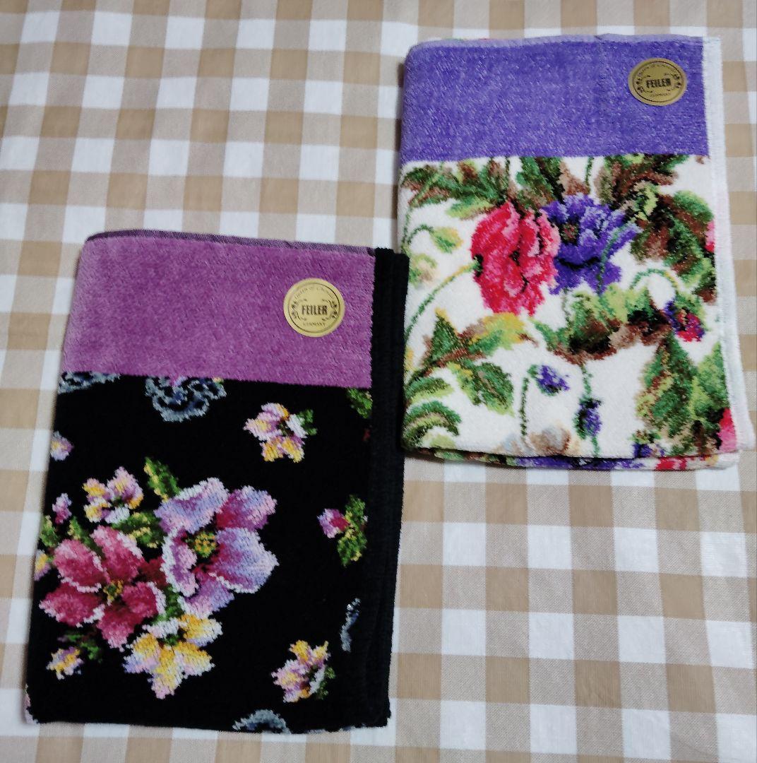 フェイラーフェイスタオル2枚 ラビリンスとポージー　ハンドタオル