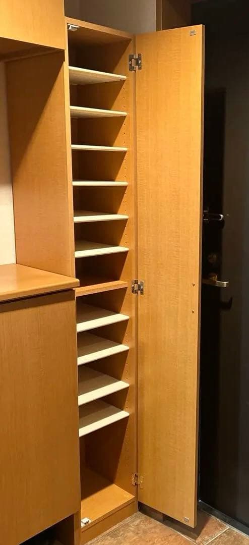 シューズロッカー　靴箱　鏡付