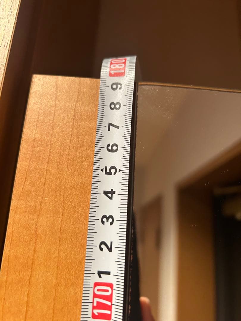 シューズロッカー　靴箱　鏡付