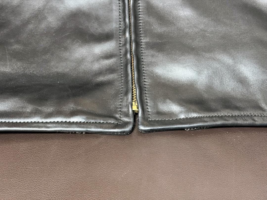 【美品／J.Lサイン入】エアロレザー ハーフベルト 38 自立 ホースハイド