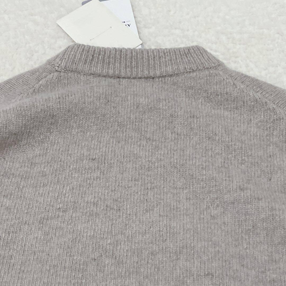 新品IENA イエナ カシミヤ混 クルーネックプルオーバー AQUA ゆったり