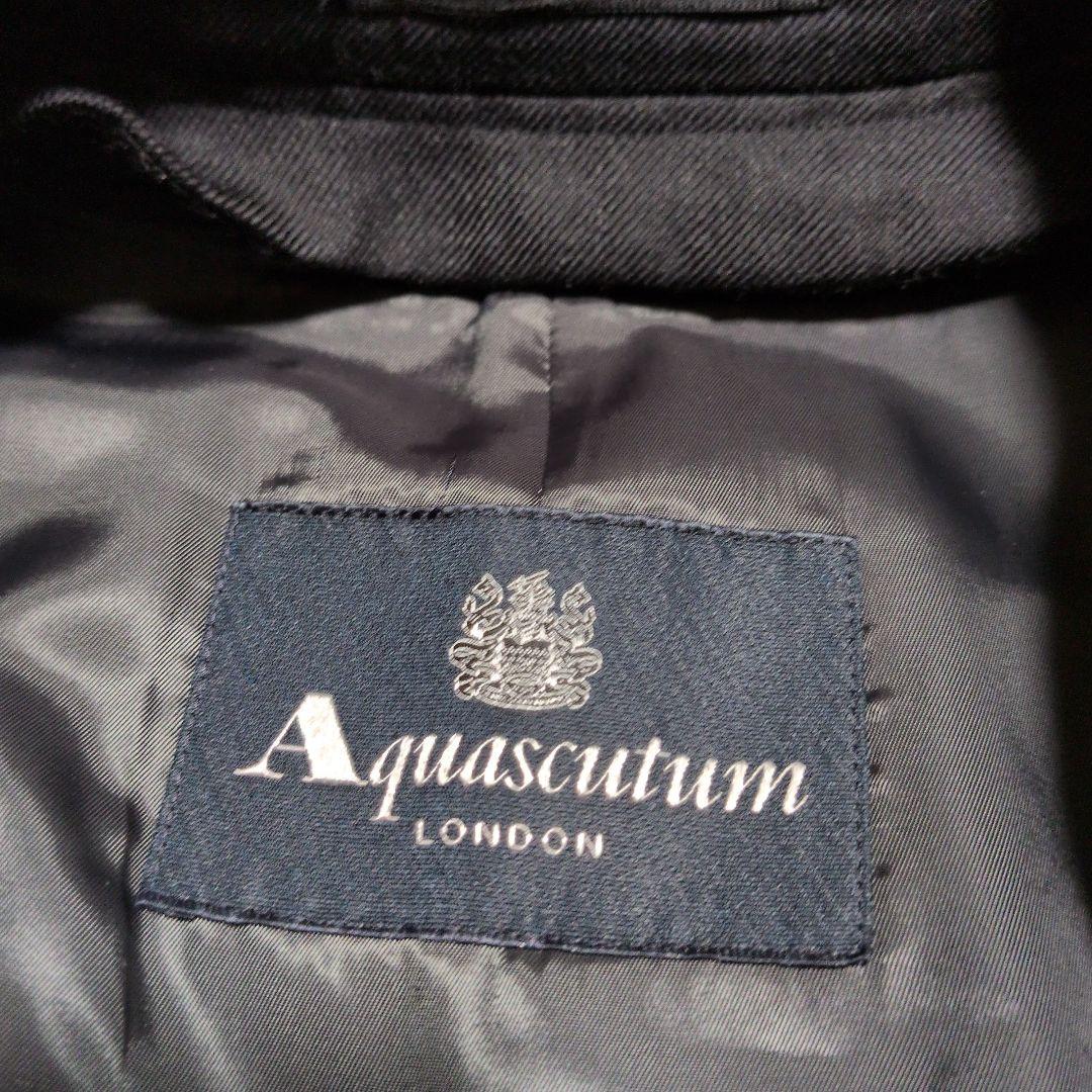 美品✨️ アクアスキュータム ステンカラーコート チェック裏地 L ライナー