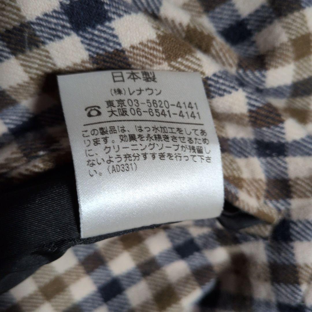 美品✨️ アクアスキュータム ステンカラーコート チェック裏地 L ライナー