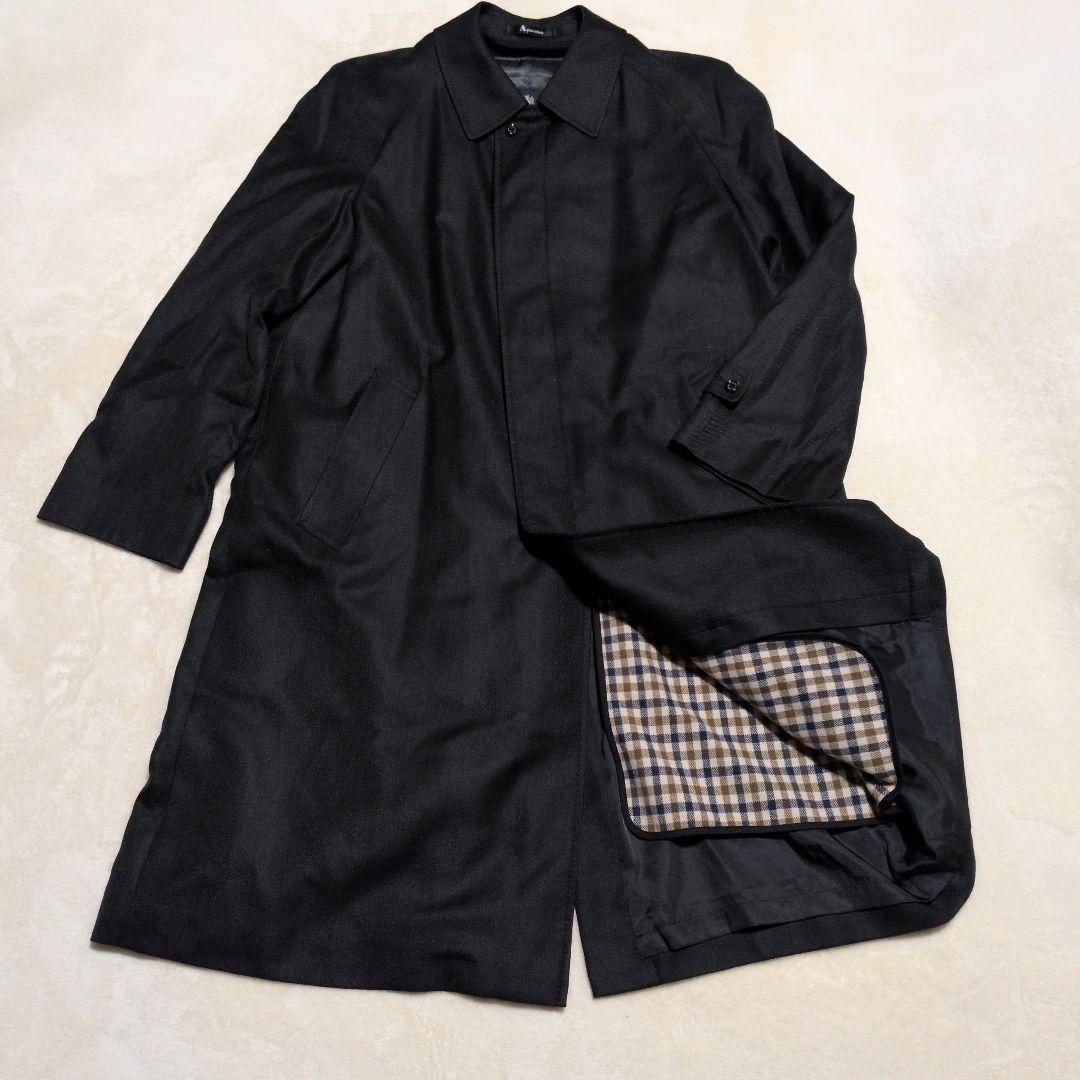 美品✨️ アクアスキュータム ステンカラーコート チェック裏地 L ライナー