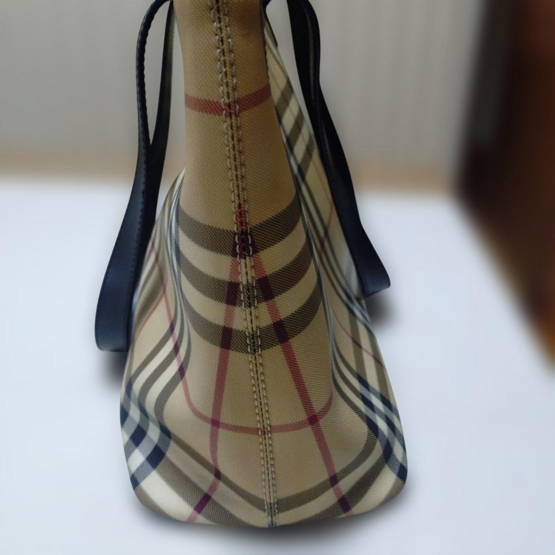 美品 ＢＵＲＢEＲＲY ノバチェックトートバッグ