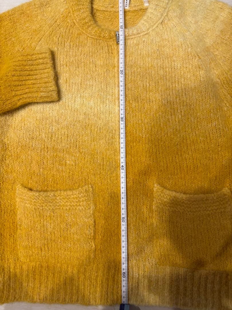 SUNFLOWER イエロー ジッパーカーディガン