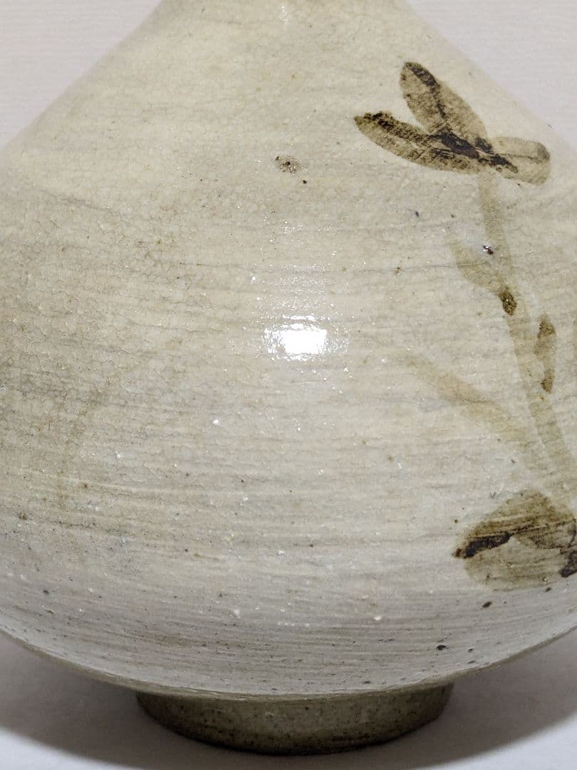 ♦朝鮮 韓国陶磁 鉄絵 秋草文 刷毛目 酒器 徳利 コレクション 骨董品