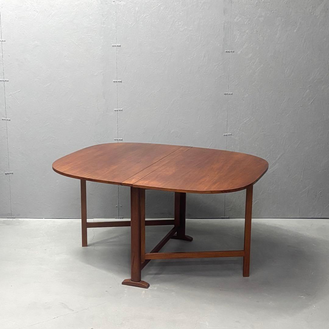 英国 ヴィンテージ チーク ゲートレッグ ドロップリーフ ダイニングテーブル