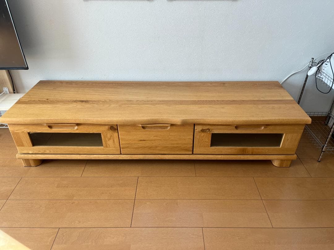 起立木工　KIRITSU MOKKO　無垢　TV台　ローボード　引き出し付き