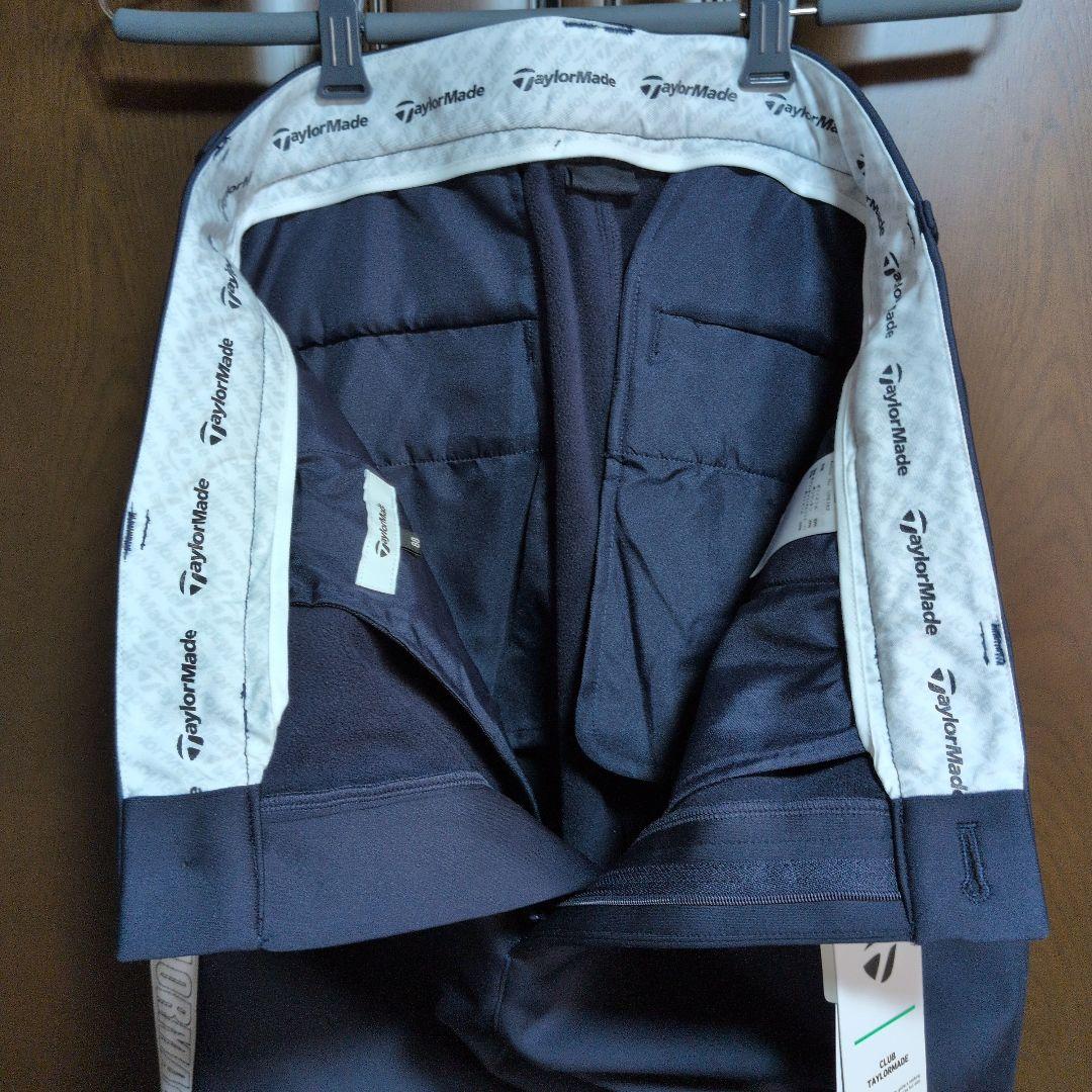 テーラーメイド:メンズ:胴囲88cm:ロゴライン 裏起毛ロングパンツ :ネイビー