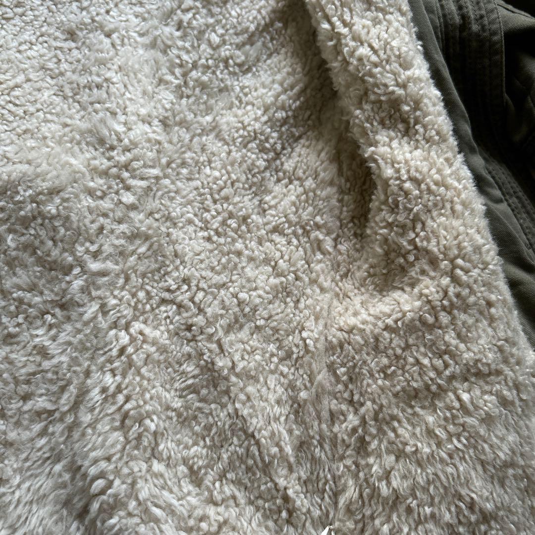 y2k 平成ギャル　ミリタリー　ダメージ加工　ボア　カーキ　ビッグフード