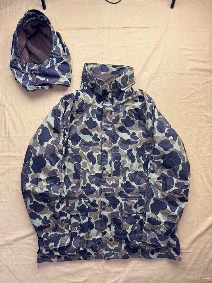 Field&stream ダックハンターカモ　マウンテンパーカー　L 後付フード